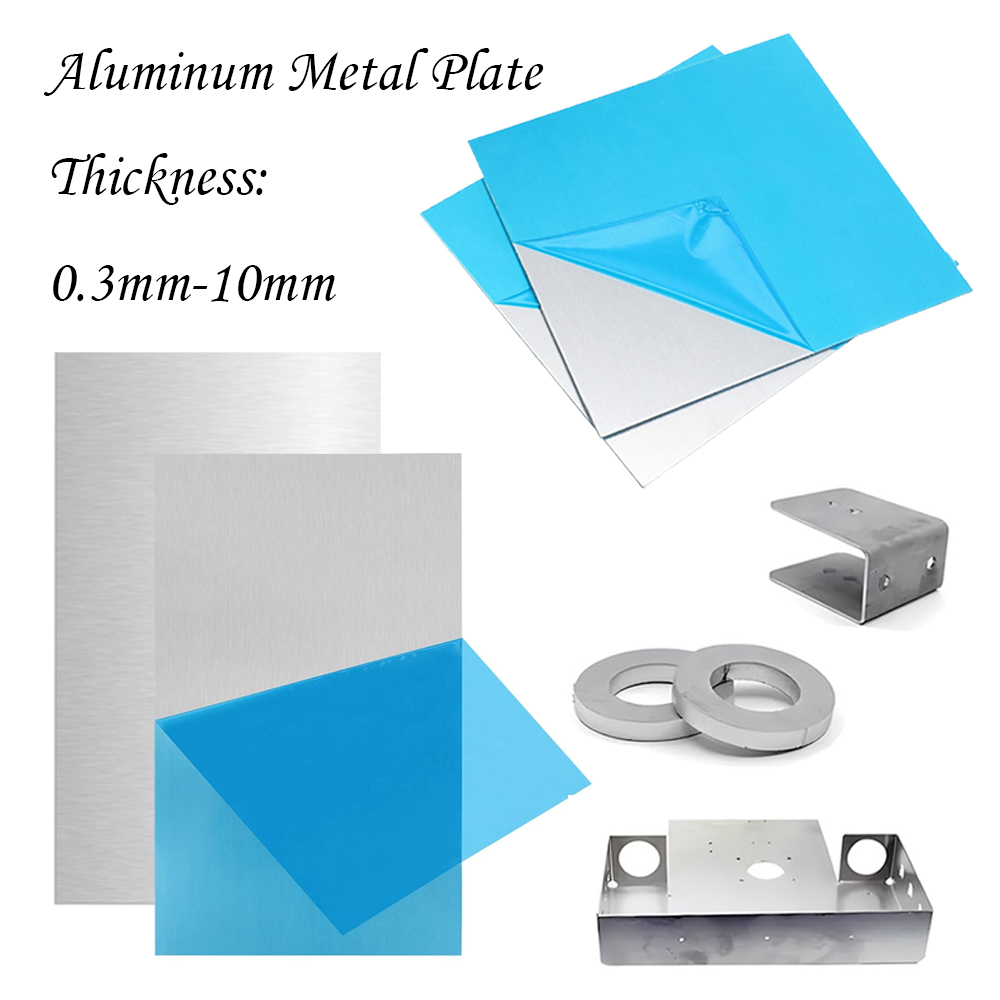 1/5pcs Aluminum Sheet Thickness 0.3mm-10mm with Protective Film Metal Finely Polished and Deburred Aluminium Metal Sheets Plate