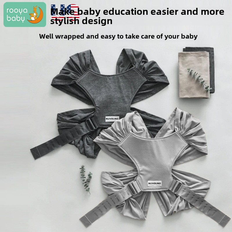 Adjustable X-Shape Soft Ergonomic Baby Wrap Breathable Hug Towels Portable Hip Seat Foldable Front Hugging Style Travel Carrier