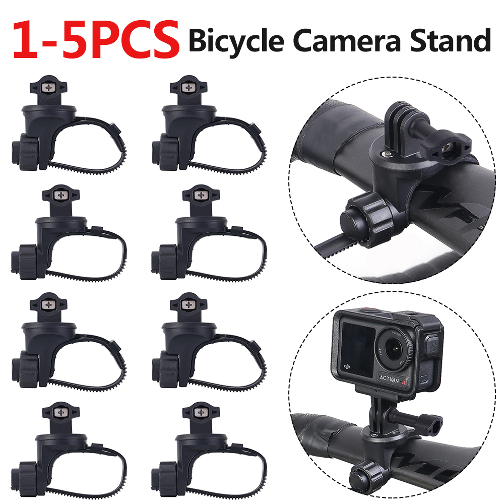MTB Bike Camera Stand Universal Road Bicycle Round/Flat Handlebar Camera Mount Holder Anti-Slip For- Insta 360 Accessories