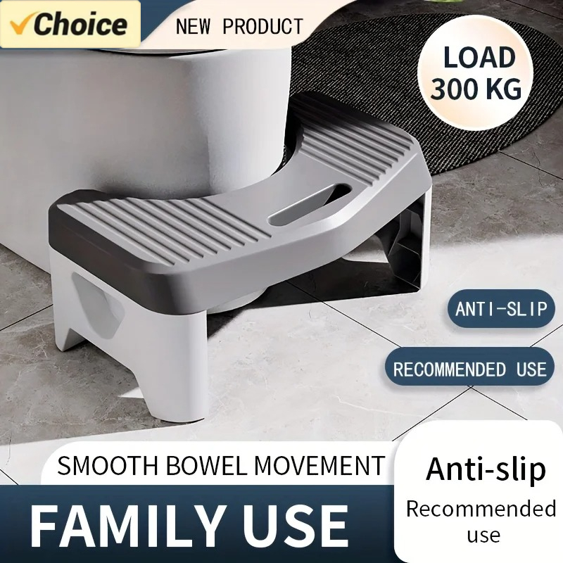 1Pc Toilet Stool for Bathroom, Comfort Toilet Stool for Kids Pregnant Women, Squatting Aid Footstool, Anti Slip Thickening