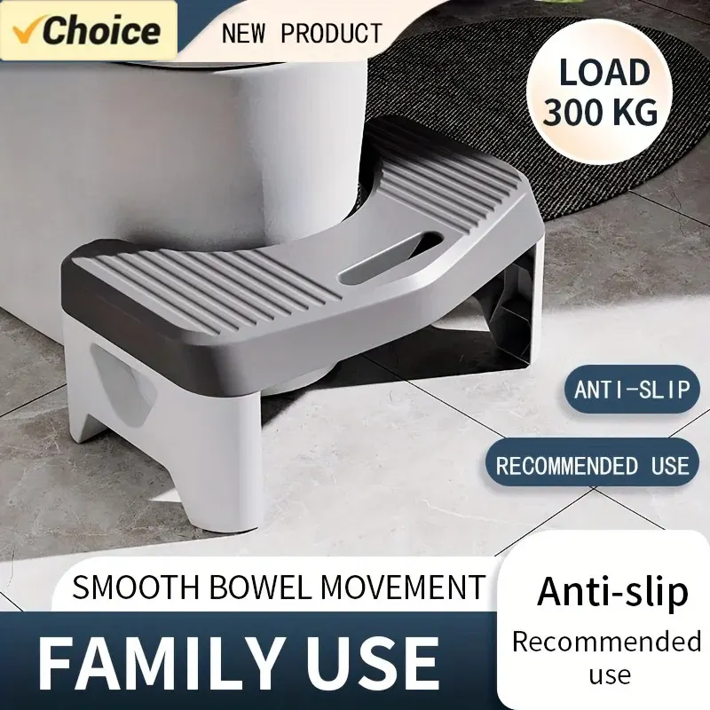 1Pc Toilet Stool for Bathroom, Comfort Toilet Stool for  Kids Pregnant Women, Squatting Aid Footstool, Anti Slip Thickening