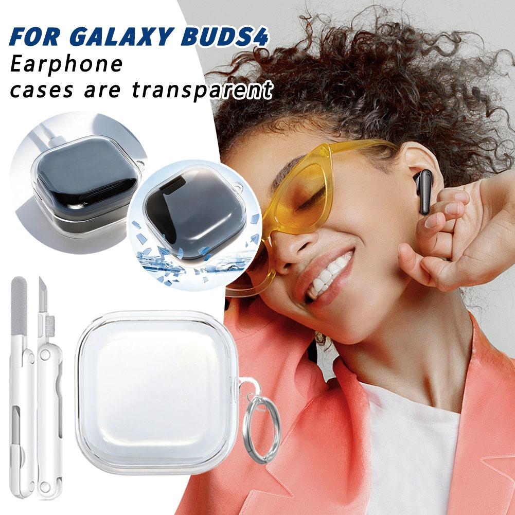 Clear TPU Case for Buds4, Ultra Thin Transparent Protective Cover Earphone Accessories, Shockproof Soft Silicone