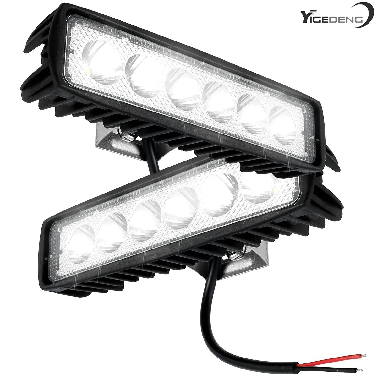 1/2/4Pcs LED Work Light Strip Shape Light Bar 6000K Flood Spot White Off Road Head Car light IP67 Auto parts For Multiple Scenes