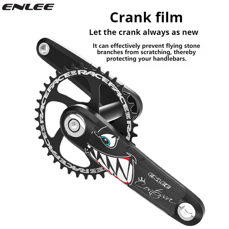 ENLEE Bicycle Crank Film Tooth Disc Crank Protective Tape Anti-Scratch Mountain Road Bike Universal Decorative Cycling