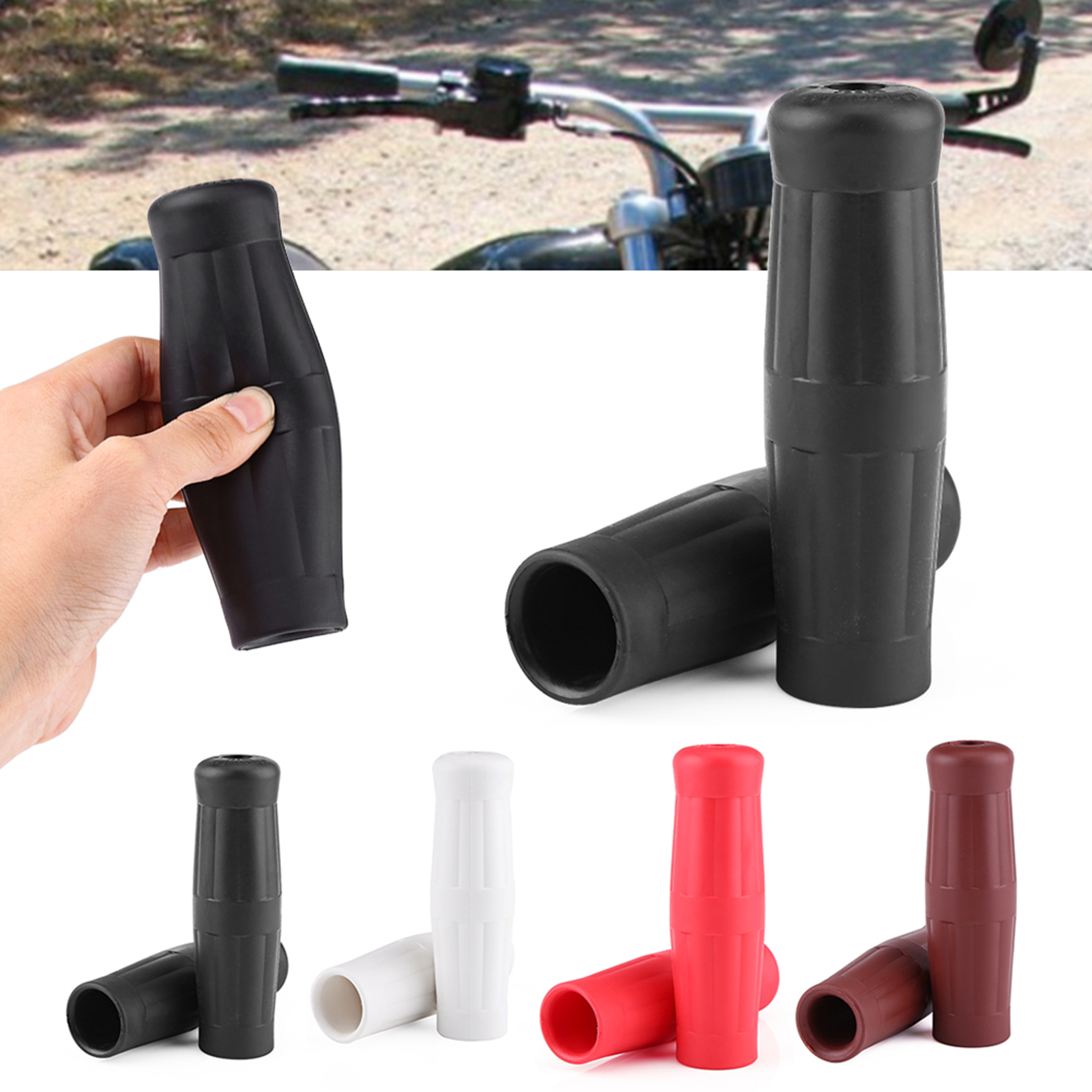 1 Pair 1"-7/8" Universal Motorcycle Bike Vintage Classic Handlebar Hand Grips Bar Motorcycle Hand Grips Motorcycle Handlebars