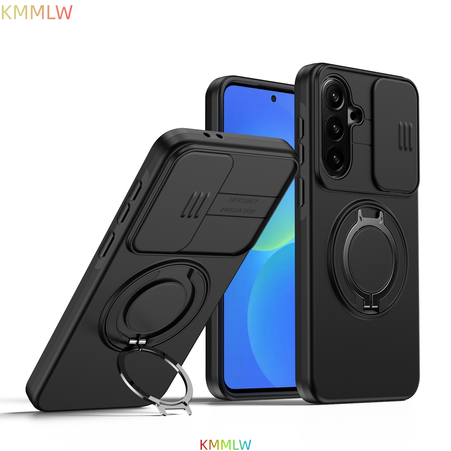 Luxury Armor Phone Case For A57 A56 A36 A26 A06 A54 A14 Magnetic Bracket Holder Lens Protection Shockproof Cover