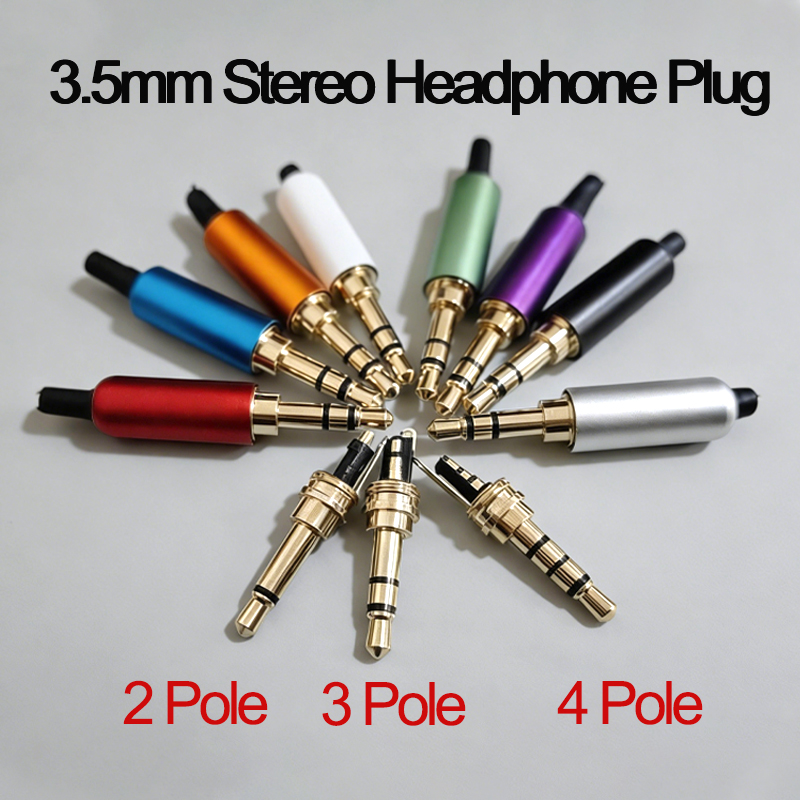 1PC 3.5MM Audio Connector 2/3/4 Poles Headphone Jack Male Plug Earphone Repair Cable Solder Wire DIY AUX 3.5 Jack Adapter nike ja 3