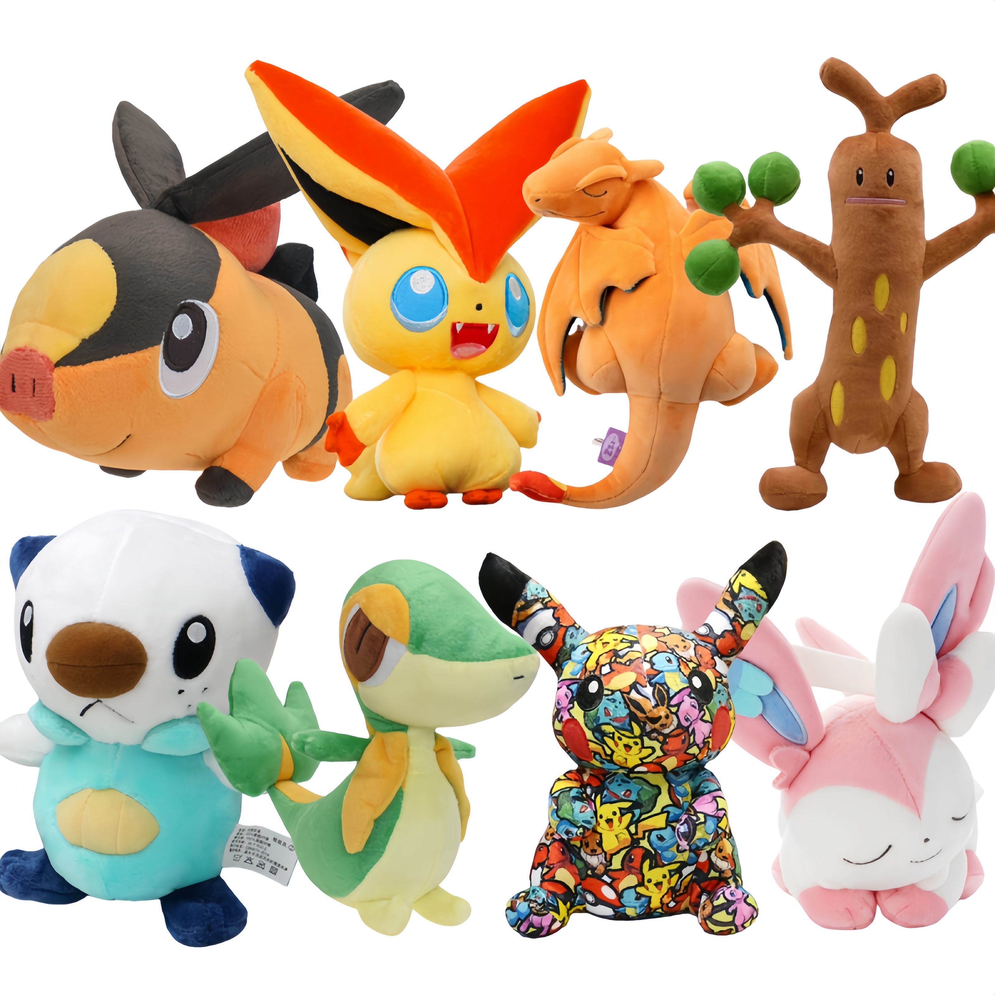Tepig Oshawott Pokemon Stuffed Doll Pokemon Pikachu Sleeping Series Sylveon Glaceon Leafeon Gengar Plush Piplup Peluche Toy