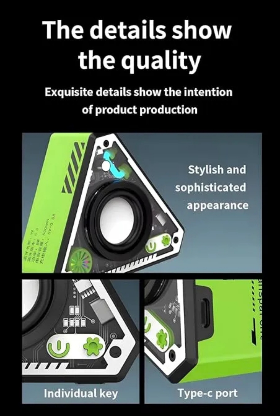 Loud Sound & Punchy Bass, 52mm Driver with 360 Surround, Bt V5.3 Quick Connect VEHOP V2 5W Wireless Bluetooth Mini Speaker