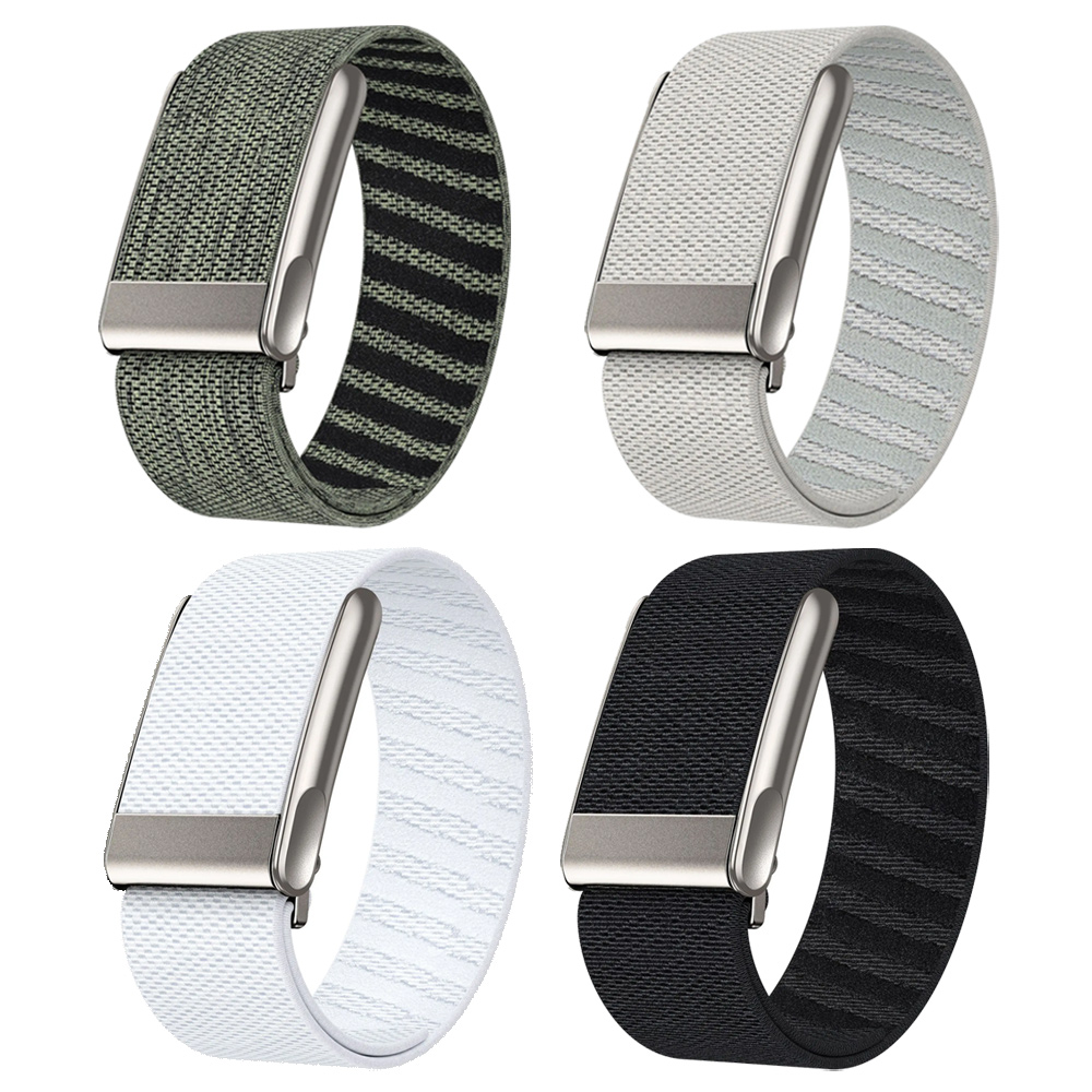 Nylon Strap for Whoop 5.0 Band Sports Stretchy Titanium colored frame watch elastic belt replacement for Whoop 5.0Heart Bands