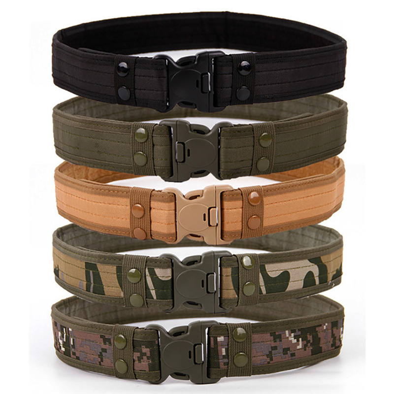 Quick Release Belt New Style Belts Fashion Men Canvas Waistbands Man Outdoor Hunting 130cm