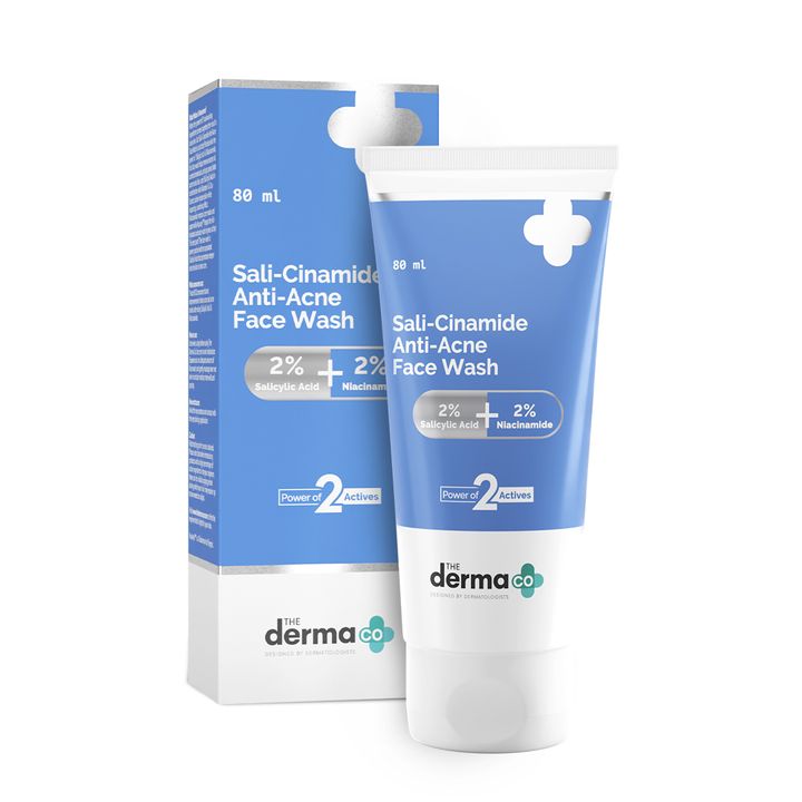 The Derma Co Sali-Cinamide Anti-Acne Face Wash with 2% Salicylic Acid & 2% Niacinamide 80 ml