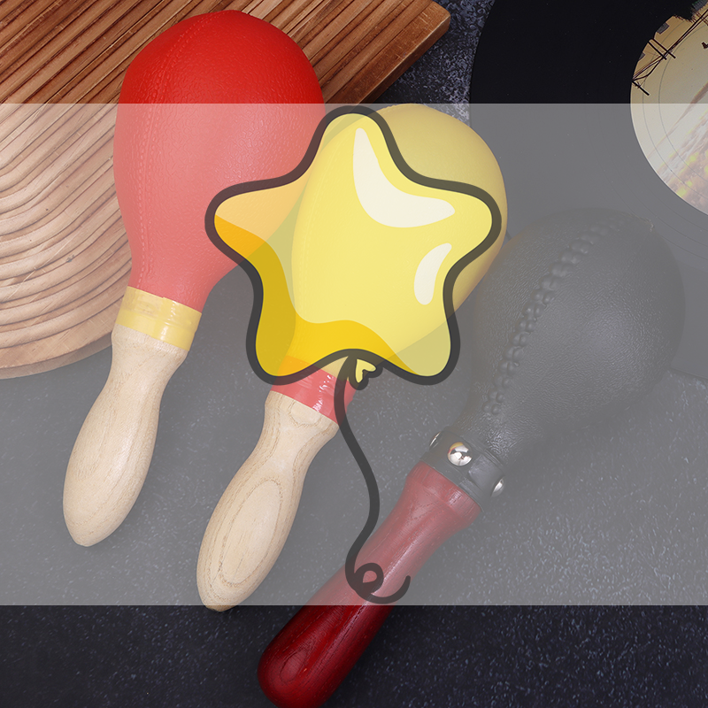Professional Pair of Maracas Shakers Rattles Sand Hammer Percussion Instrument Musical Toy for Kid Children