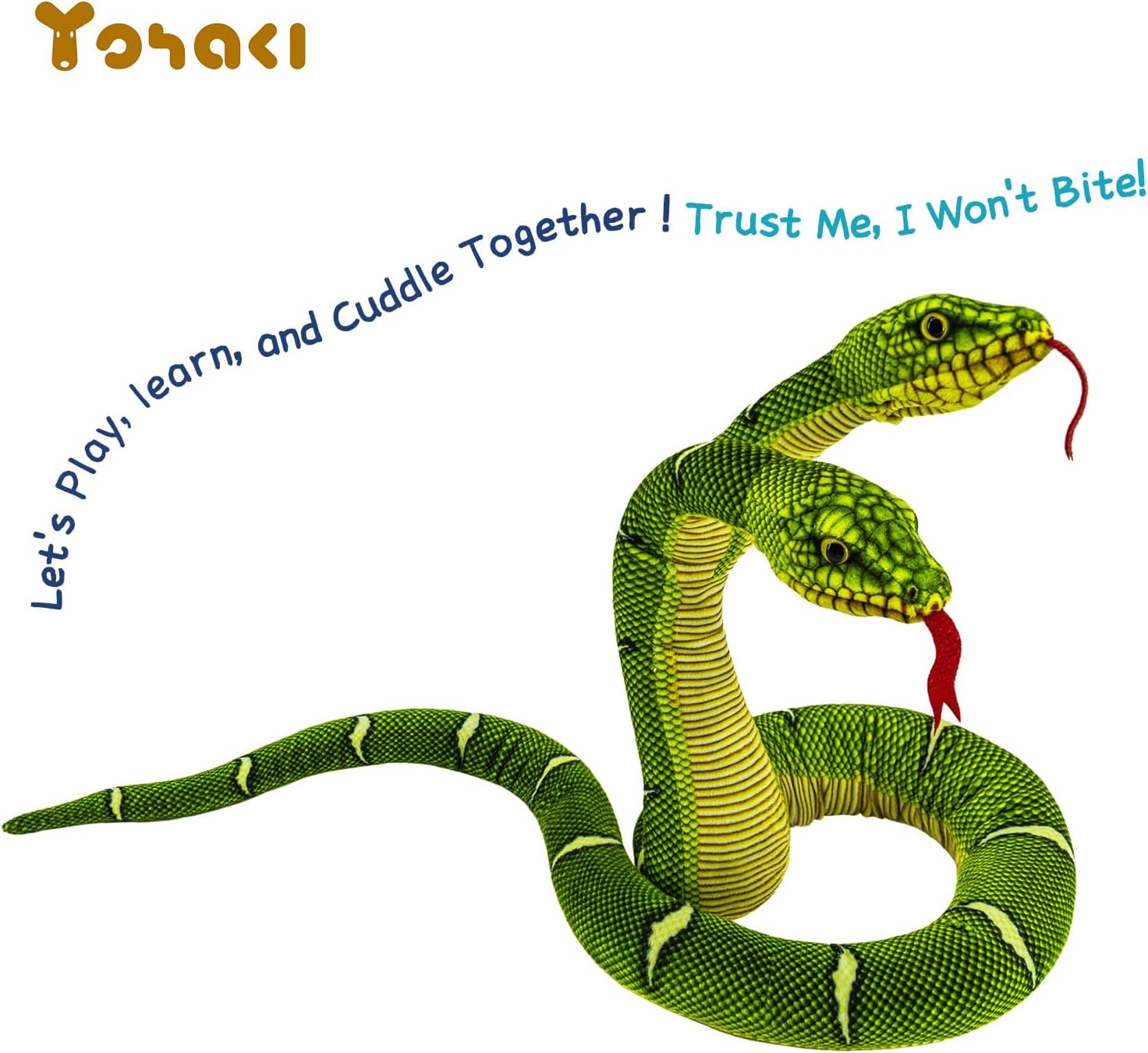 Two Headed Snake Plush Toy Realistic Stuffed Animal Soft Long Giant Plush Snake Double Head Cuddly Kids Toy Birthday For Ki