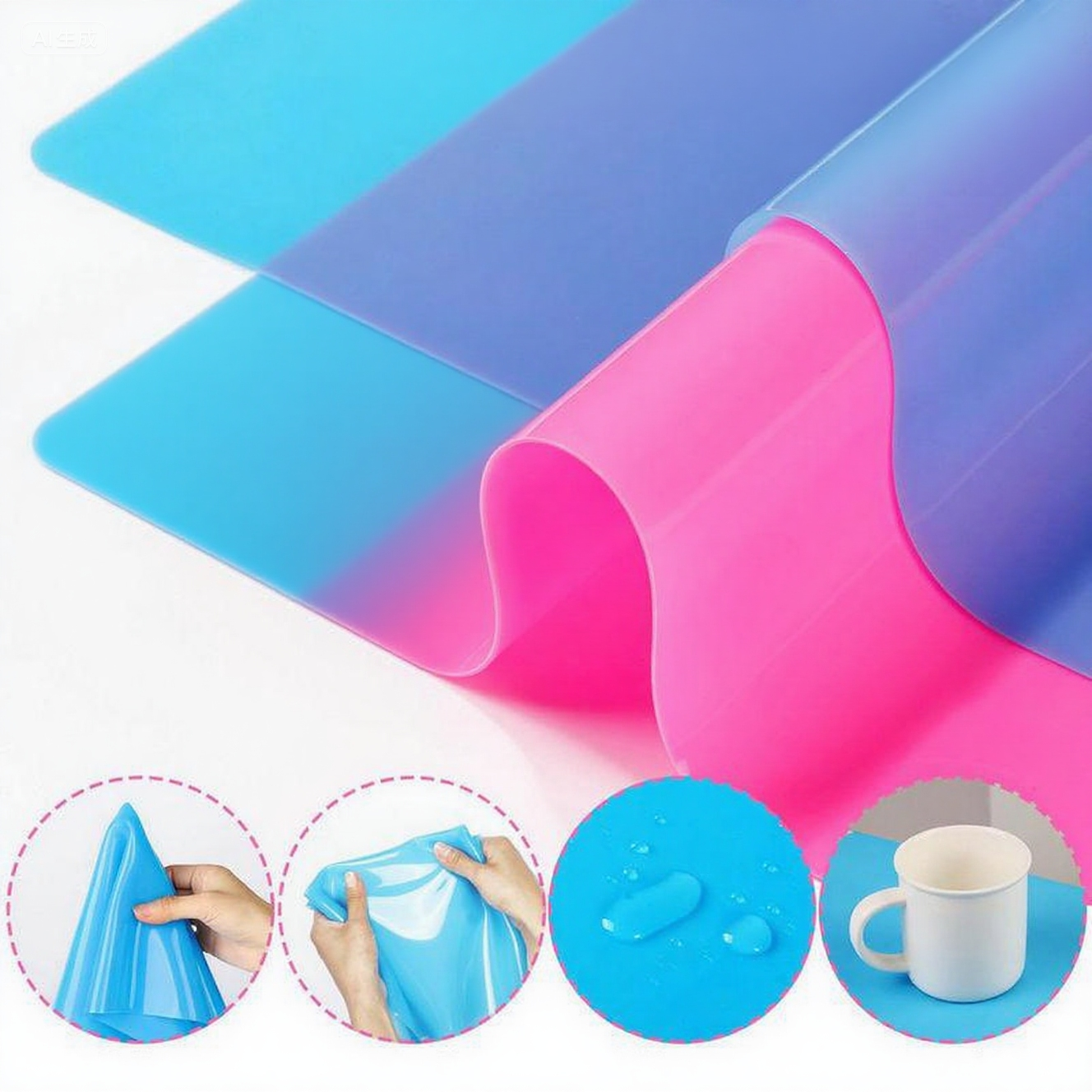 Silicone Mat for Resin Molds, 1 PCS 15.7' X 11.7' Playdough Mat, Silicone Mats for Crafts, Jewelry Resin Molds Mats, for Resin