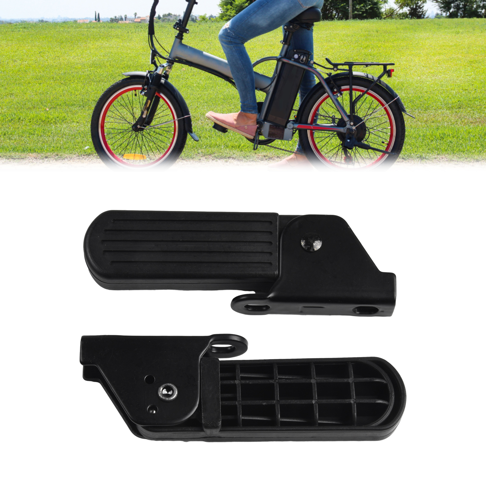 1Pcs 7CM/5CM Electric Moped Front Pedal Scooter Front Foldable Pedal Leg Support Pad Foldable Front Foot Pedal For Electric Bike