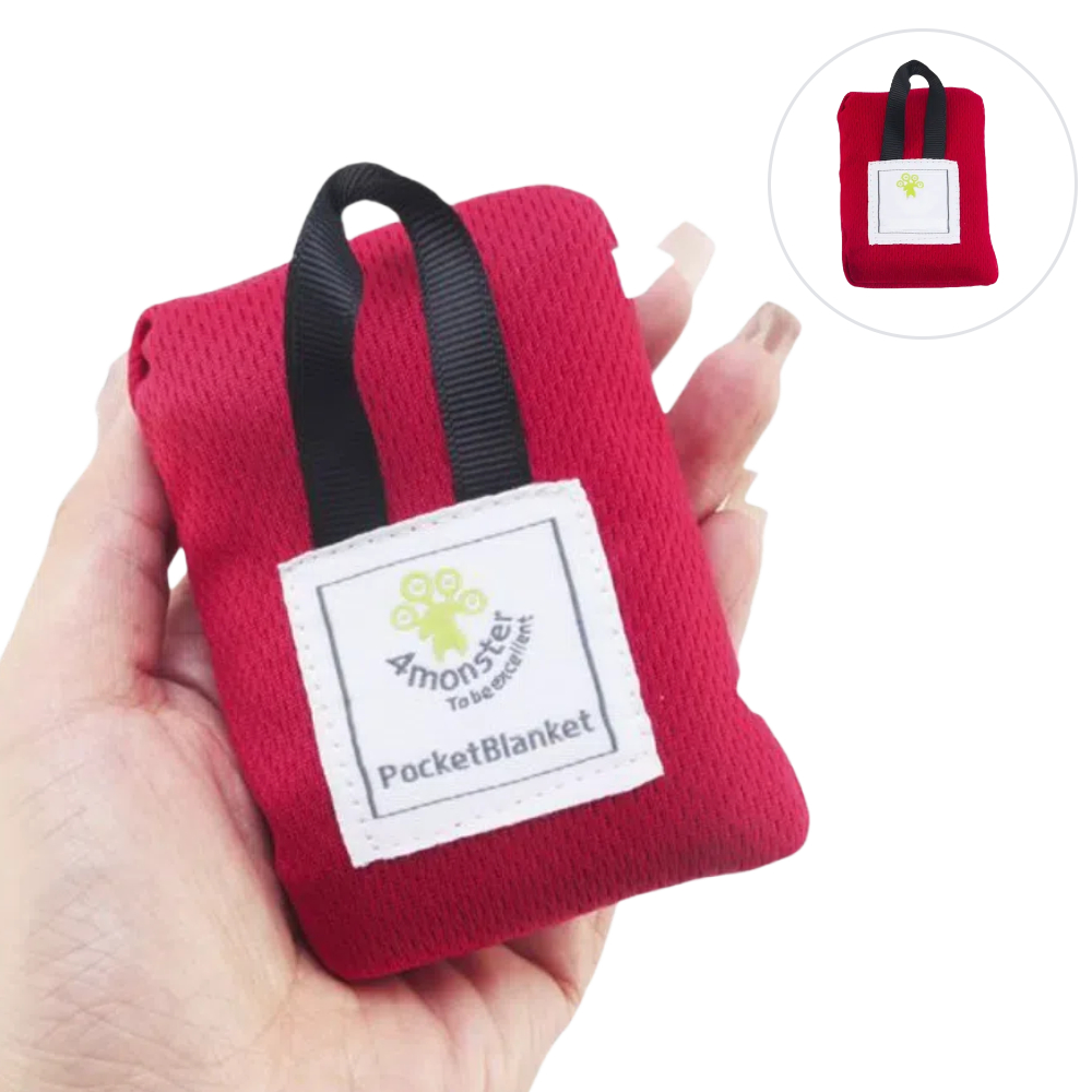 1Pc Picnic Blanket, Carpet Cushion, Waterproof Camping Portable Pocket, Ultra Light Folding Beach Bag, Outdoor Sports Bag