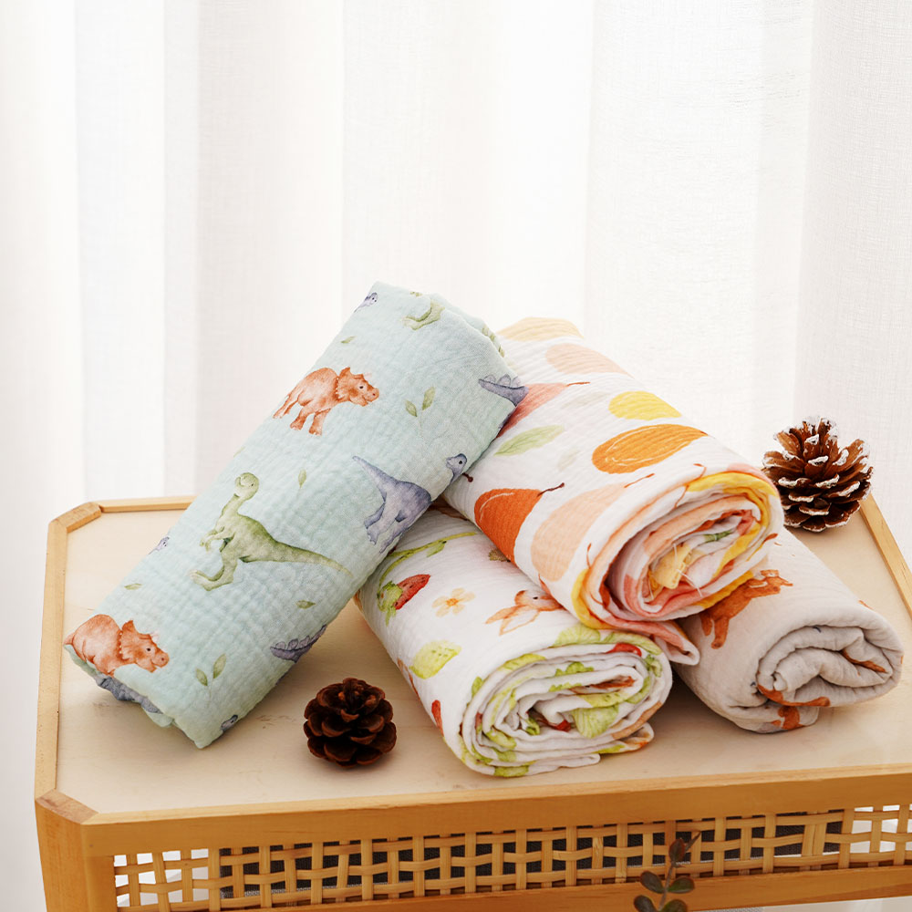 1 Pc Baby Swaddle Blanket Soft and Breathable with Cute Patterns Multifunctional Newborn Wrap Blanket,Suitable for All Seasons