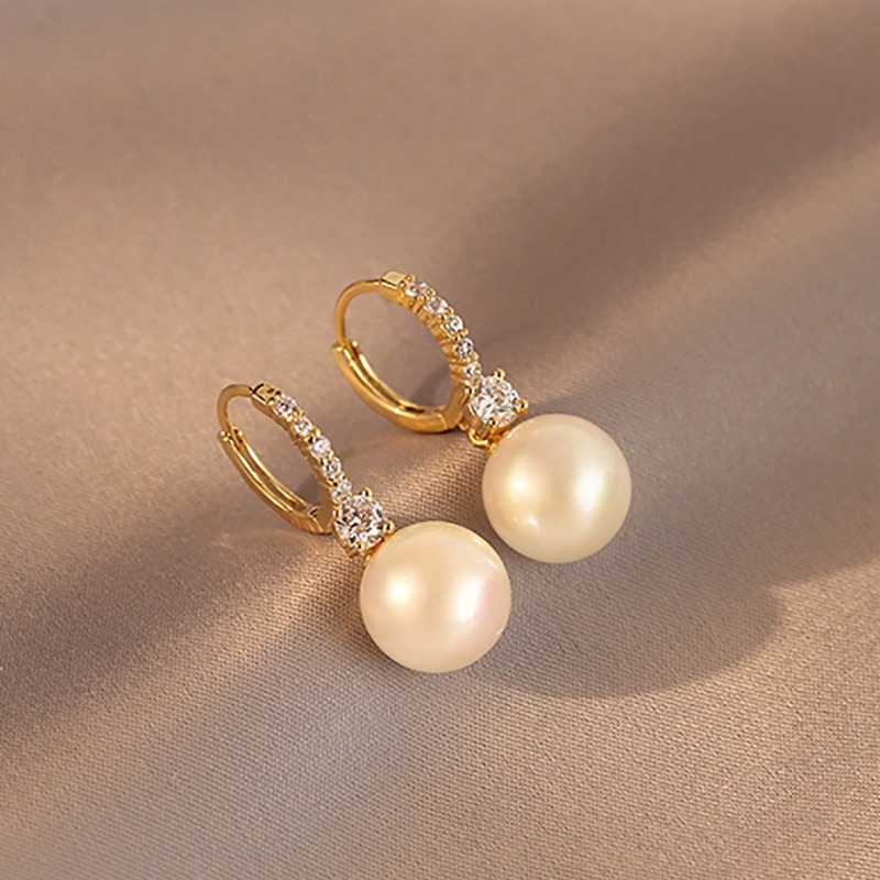 1pair Elegant Imitation Pearl Pendant Drop Gold Color Earring Luxury Accessory Gift for Korean Fashion Jewelry Party Woman Girls pen gpt