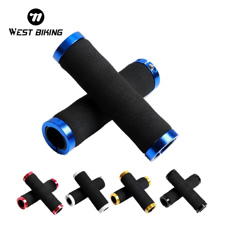 WEST BIKNG Bicycle Grips Non-Slip Bicycle Handlebar Grips Double Aluminum Lock on Locking Bicycle Handlebar Grips