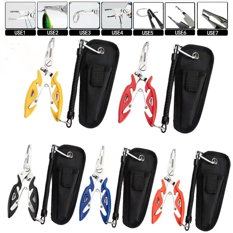 1Pcs Multifunction Fishing Pliers Mini Fish Hook Remover Tackle Pliers Vise Knitting Flies Braid Set Fish Tongs Fish Tackle