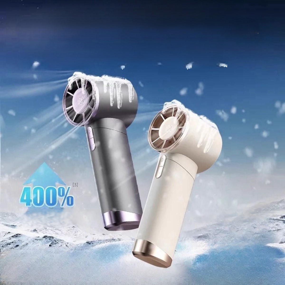 Model 1013 3-in-1 Portable Mini Fan 100-Gear Wind 5W USB Rechargeable Hand & Neck Cooling Fan