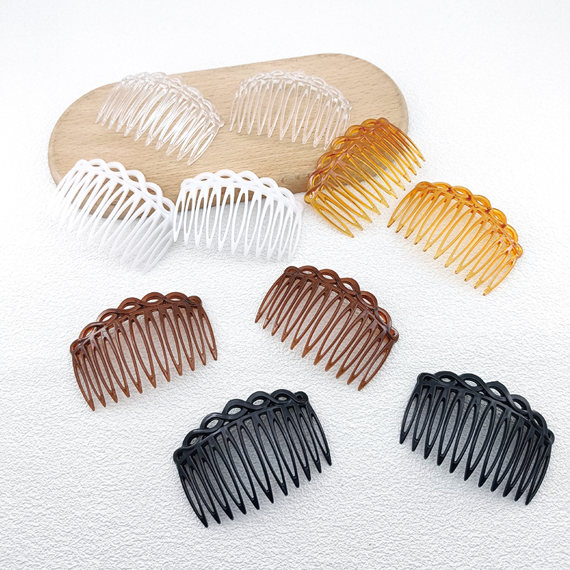 2PCS 11 Teeth French Twisted Hair Comb - Simple and Stylish Hair Accessory for Women and Girls