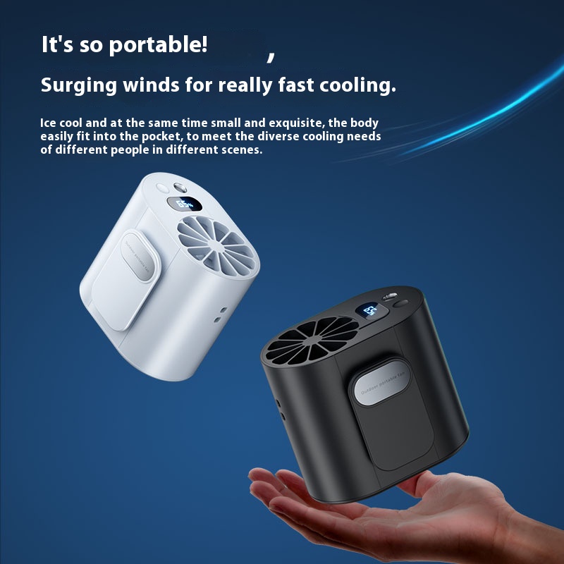 New Portable Mini Hanging Waist Fan usb Charging Creative Outdoor Lazy Hiking Fans