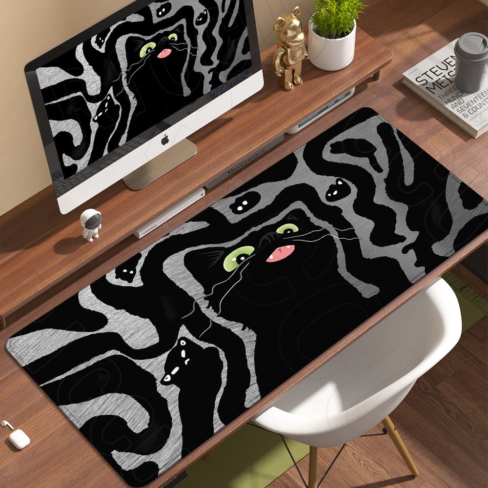 XXL HD Printing Mouse Pad Ink Cat cute Gaming Large PC Accessories Mousepad Gamer Natural Mat Company protective Desk Pad
