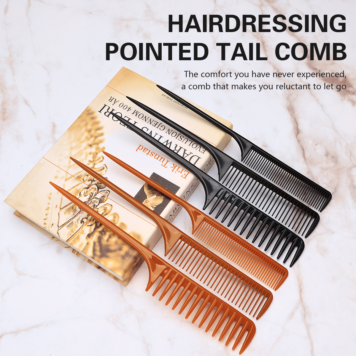3 Pack Wide Tooth Tail Combs Salon Back Combs Styling Comb Anti Static Heat Resistant Hair Comb Hair Comb For Women And Men Hair