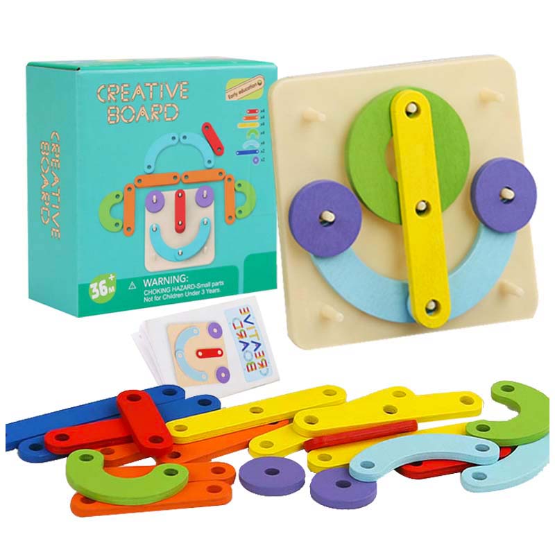 Montessori Game Creative Toy Graphics Geometric Pegboard Puzzle Childhood Educational Toys For Preschool Children Kids