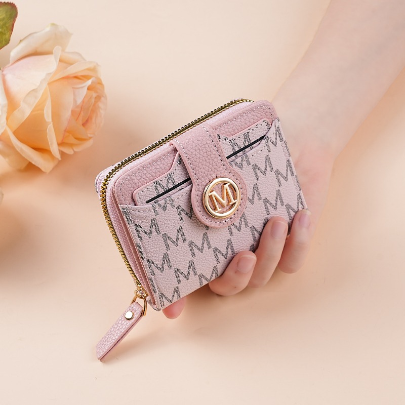 New Style Women's Wallet, Short, European and American PU High-end Coin Purse, Printed, Multi-card Slots, Small Wallet