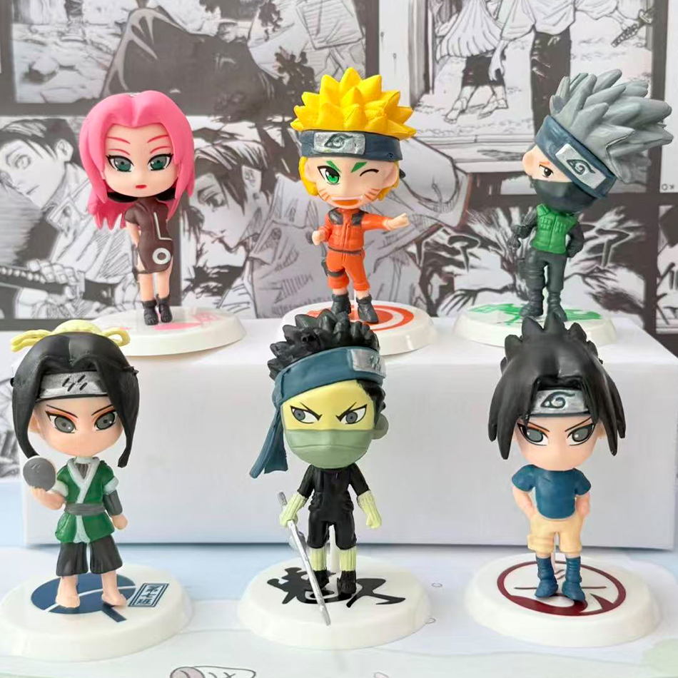 Hot 12Pcs/Set Anime Naruto Shippuden Hinata Sasuke Itachi Kakashi Gaara Figure Toys Q Version PVC Figurine Model Dolls