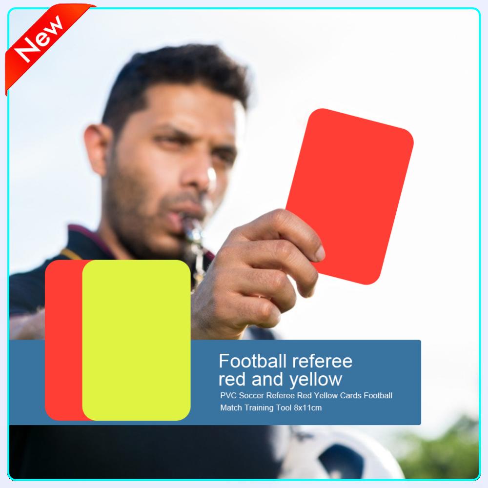 Soccer Referee Red Yellow Card Classic Delicate Texture PVC Soccer Referee Warning Card Football Match Training Referee Supplies
