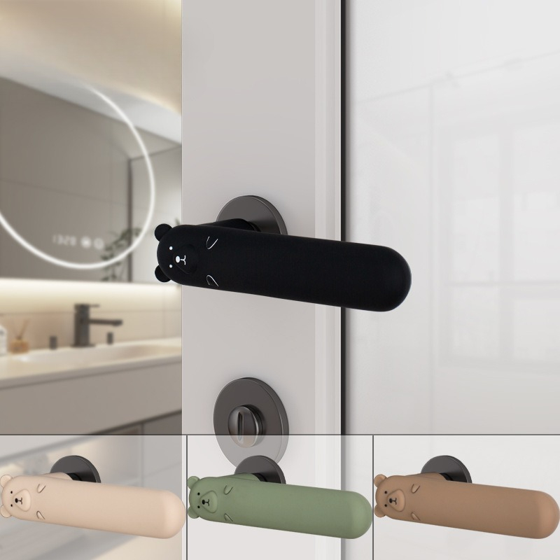 Cute Anti-Slip Silicone Protective Cover Silicone Door Handle Protector Cover Anti Wall Protectors Collision Static Door Cover