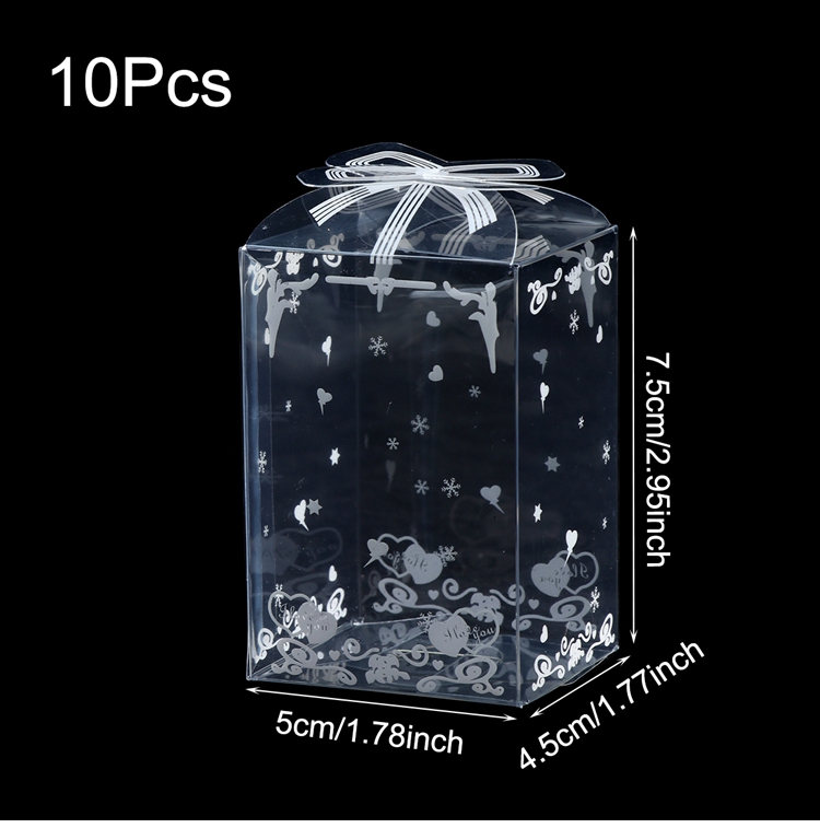 10pcs Transparent PVC Packing Box Birthday Wedding Valentine Favor Chocolate Cake Packaging Gift Boxes Birthday Party Supplies Bles Online DZ-23A-40