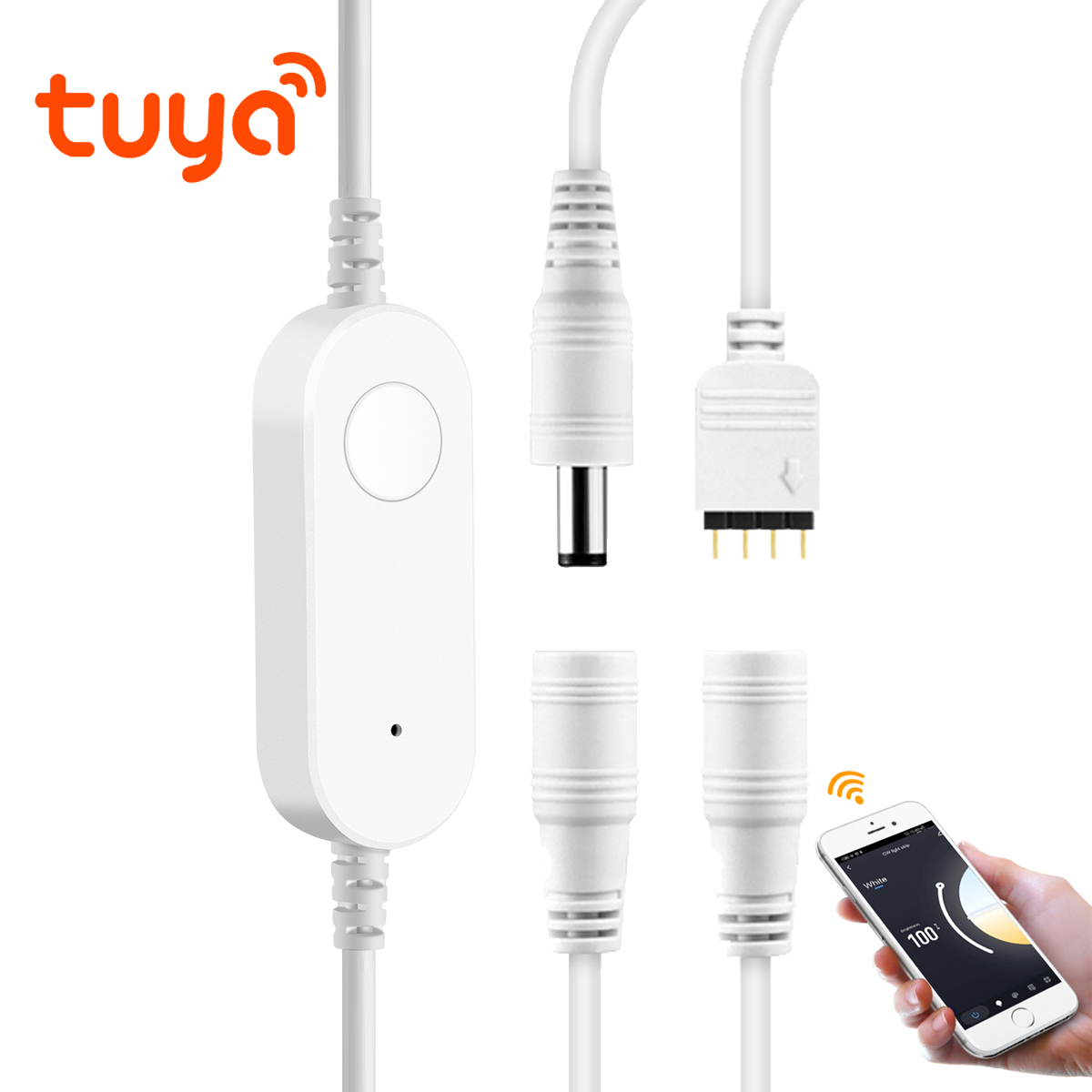 24V 12V Single Color /Dual White CCT /RGB LED Strip Controller for Tuya Smart Life WIFI APP Dimmer Dimmable Press Buton Switch