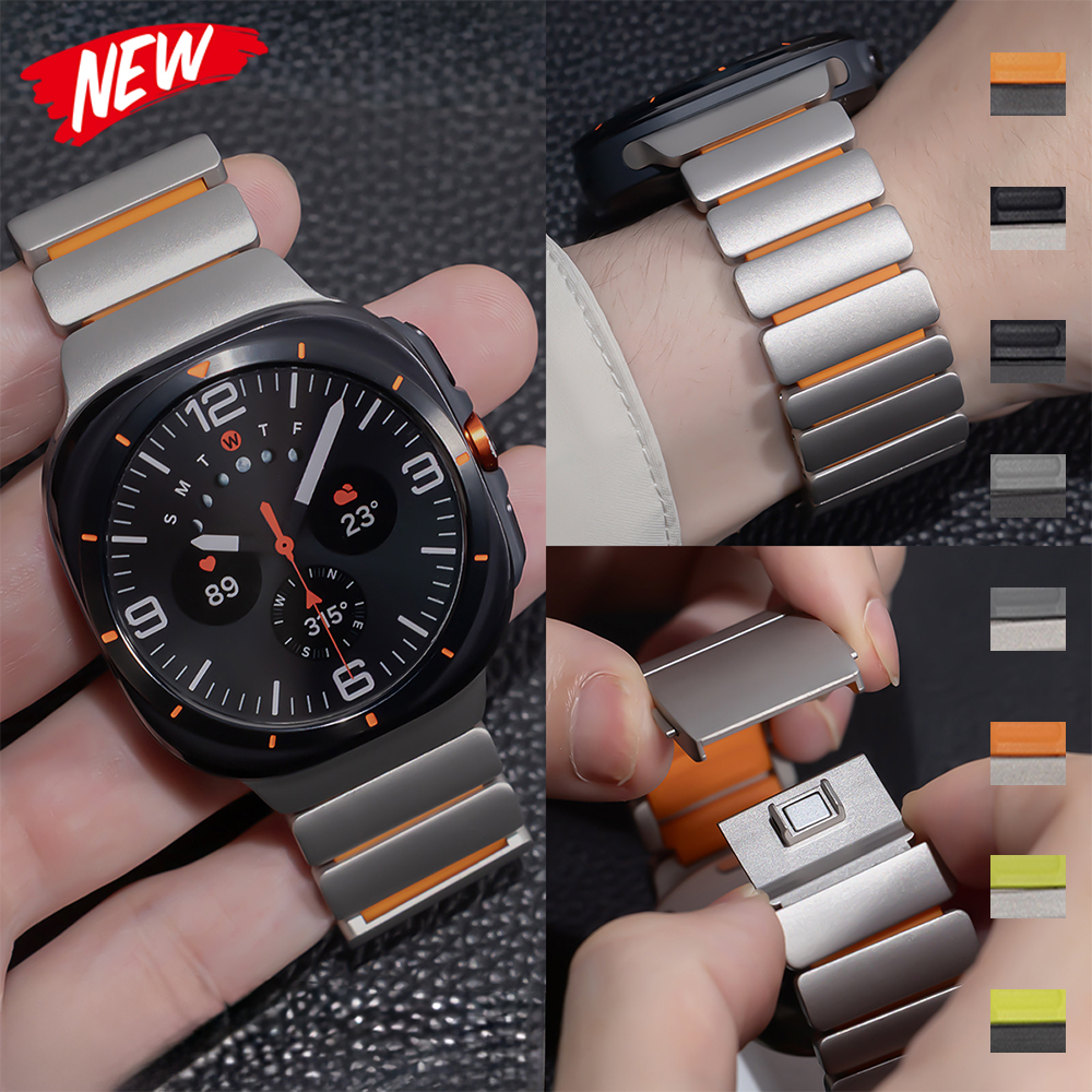 Titanium+ Strap for Watch Ultra 2025 2024 47mm Metal Magnetic Luxury Business Band For Ultra