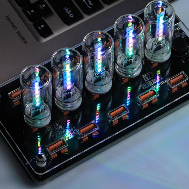 USB Ambient Mood Light, Touch Control Dimmable for Bedroom or Car, Soothing Multi-Color Nightlight & Perfect Idea