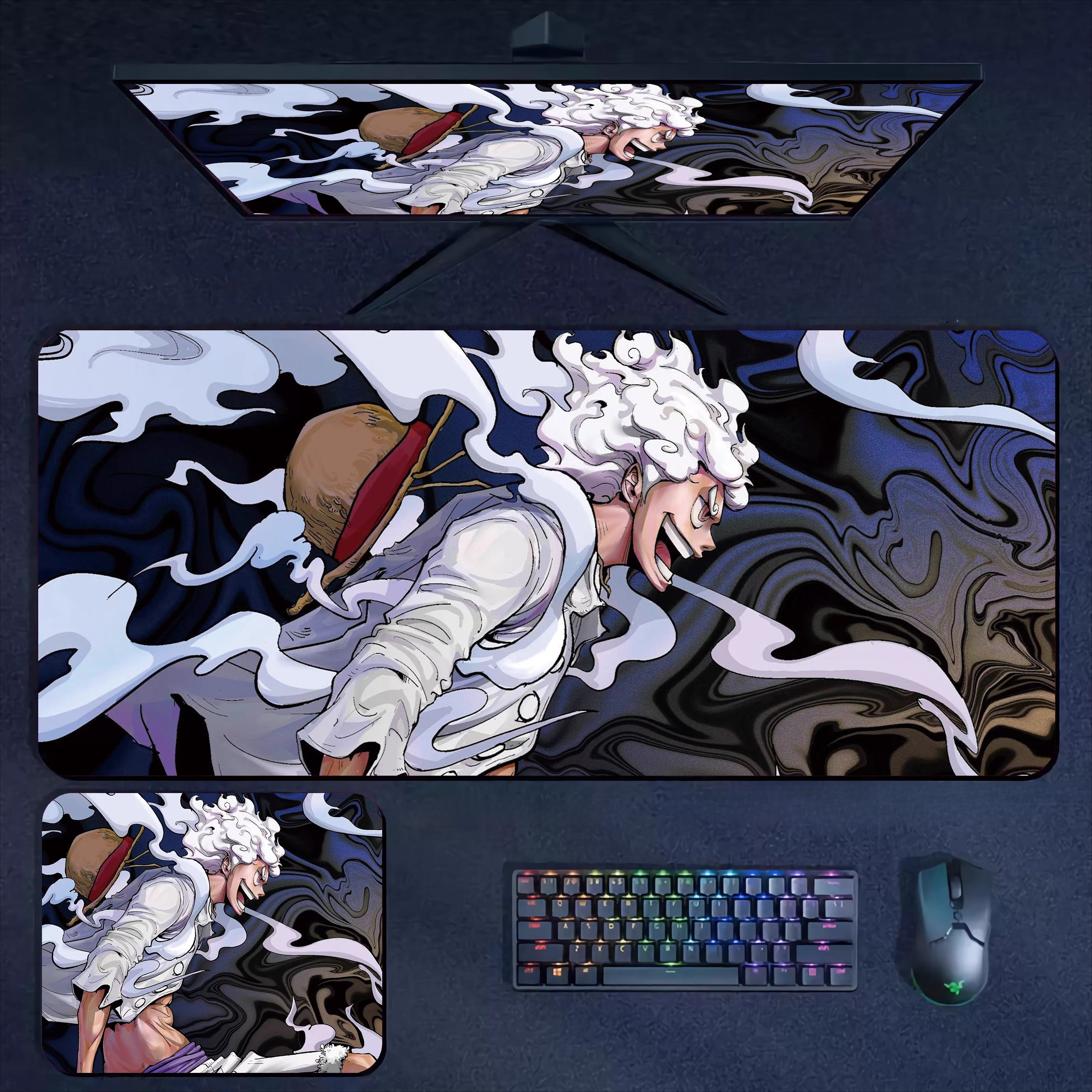 Large Size Anime Laptop Keyboard Desk Pad Luffy Roronoa Zoro Non-Slip Mouse Pad High Definition Lock Edge ONE PIECE Mouse Pad