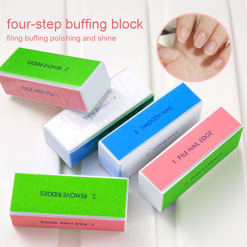 5/10pcs Four Sides Nail Buffer Block Colorful Buffing Block Shine Polisher Block Grinding Polishing Manicure Nail Art Tools