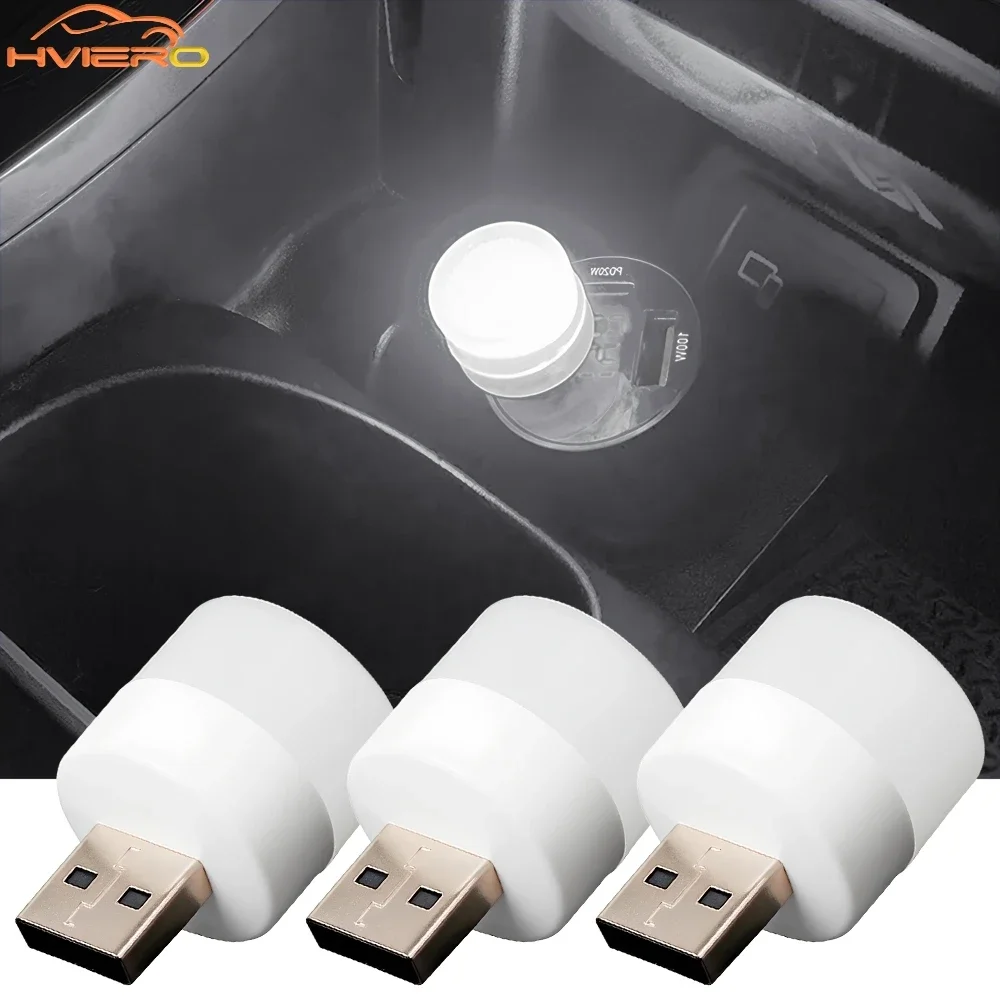 5V USB Portable Reading Light Led mini Lamp For Car mobile phone Travel Eye Protection Warm White Atmosphere Light Auto Parts