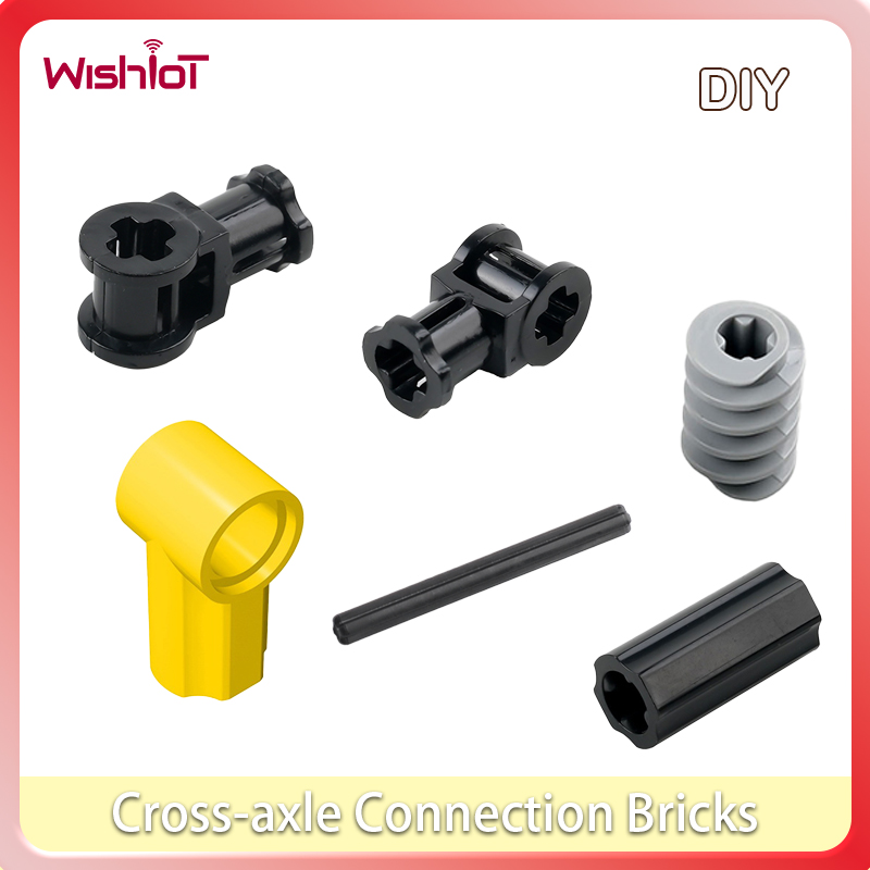 Technical Parts Axle Pin Connector DIY Building Blocks Shaft Cross-axle Cross Connection Toy Replace Bulk MOC Bricks 32039 59443