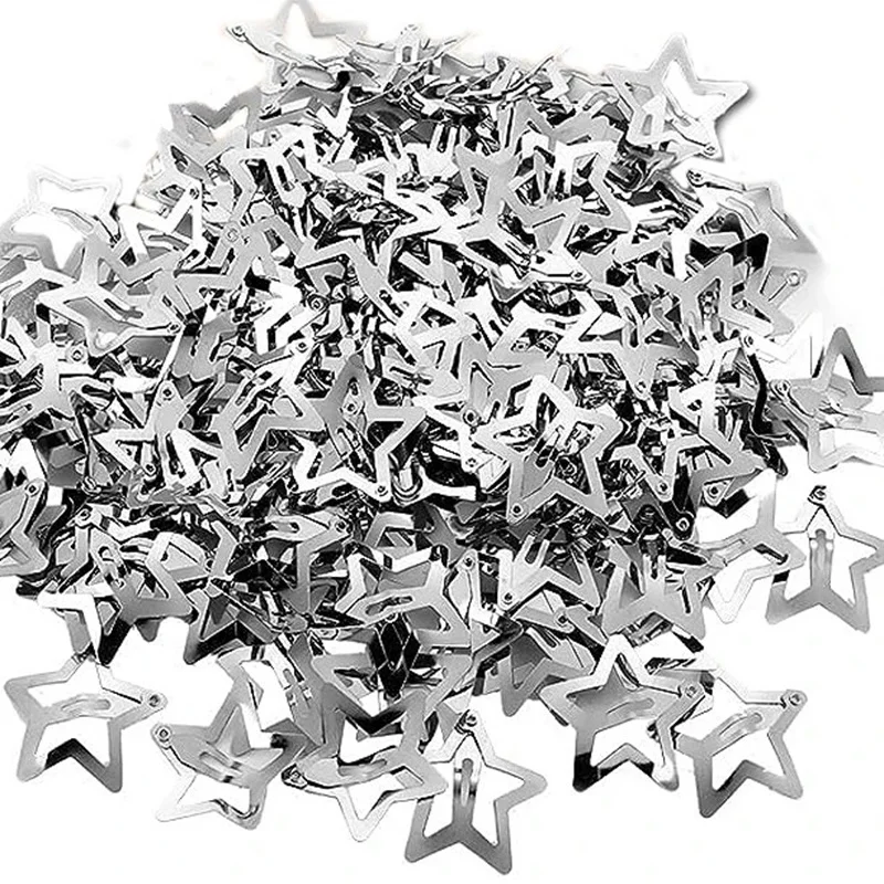 10/25/100/200pcs y2k Solid Color Star Pair Clip Five-pointed Star Broken Hair Clip Dynamic Girl Hair Clip Sweet Girl