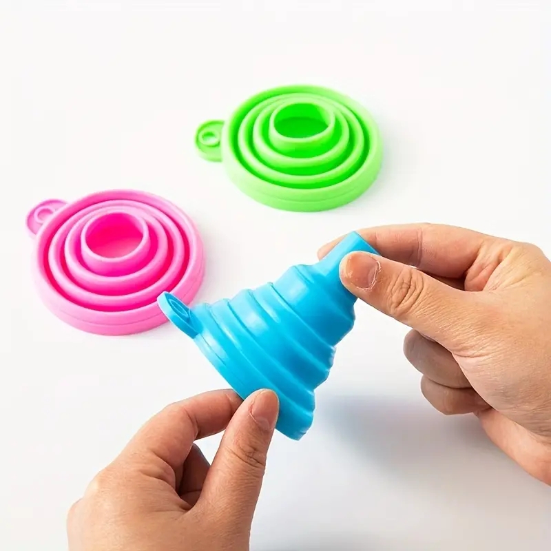 Foldable Funnel Silicone Portable Mini Funnels For Fuel Hopper Oil Leak Household Liquid Dispenser Kitchen Accessories