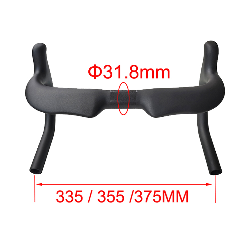New ZNIINO Carbon Fiber Track Cycling Handle Road Bicycle Handlebar TT Sprint Bike Handlebar Black Matte 31.8MM