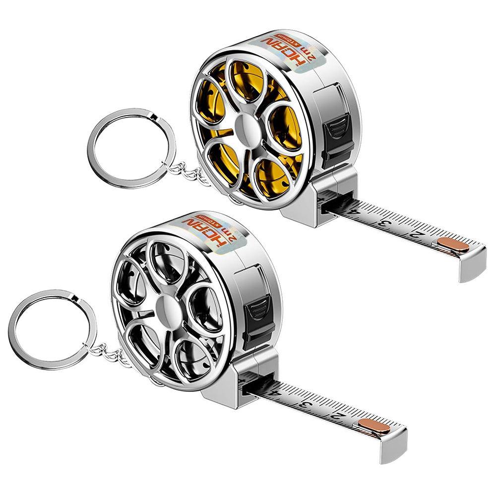 Mini Pocket Tape Measure 2M | Stainless Steel Blade & ABS Shell | Retractable Measuring Tool for Home，English and metric systems