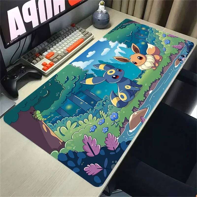 Anime Pokemon Ash Tyrunt TCG Playmat Large Gaming Mouse Pad Desk Mat