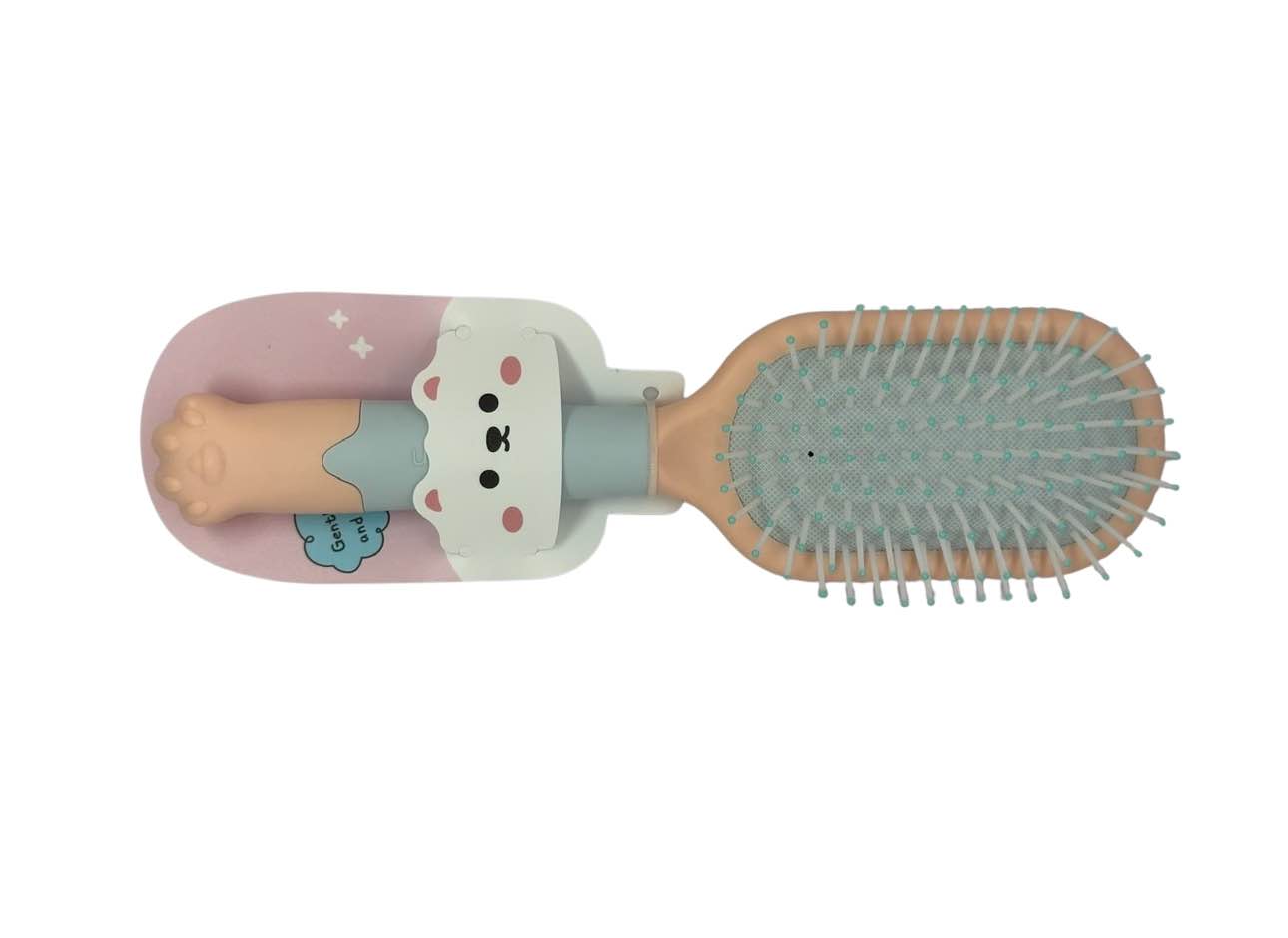 Cartoon cat paw air cushion hairbrush designed for detangling and gentle scalp massage