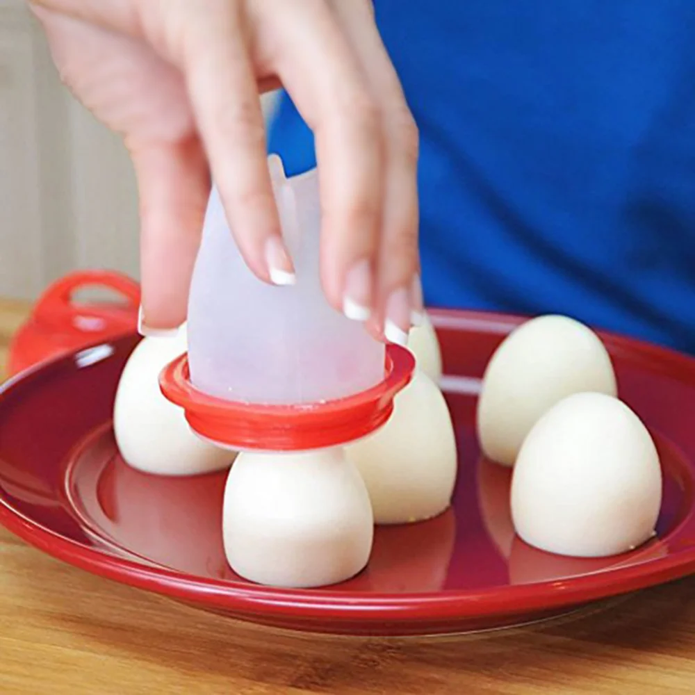 3/4/6 pcs Non-Stick Silicone Egg Poacher - Fast and Easy Hard Boiled Egg Maker - Perfect for Kitchen Gadgets and Cooking